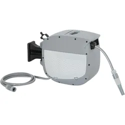 SCHLAUCHAUFROLLER 180° schwenkbar Kunststoff Grau