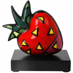 Goebel, Deko Figuren + Skulpturen, Figur Romero Britto Strawberry, Porzellan, Bunt, 14.5 cm, 66453461
