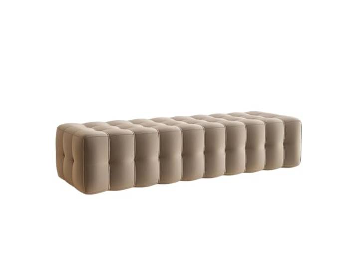 RUNZE765Z Dekorativ Getuftete osmanische Bank, gepolstertes Schlafzimmer(Bruin,120 * 50 * 36cm)