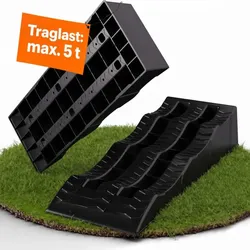 Relaxdays Stufenkeil 2er Set Wohnmobil Schwarz