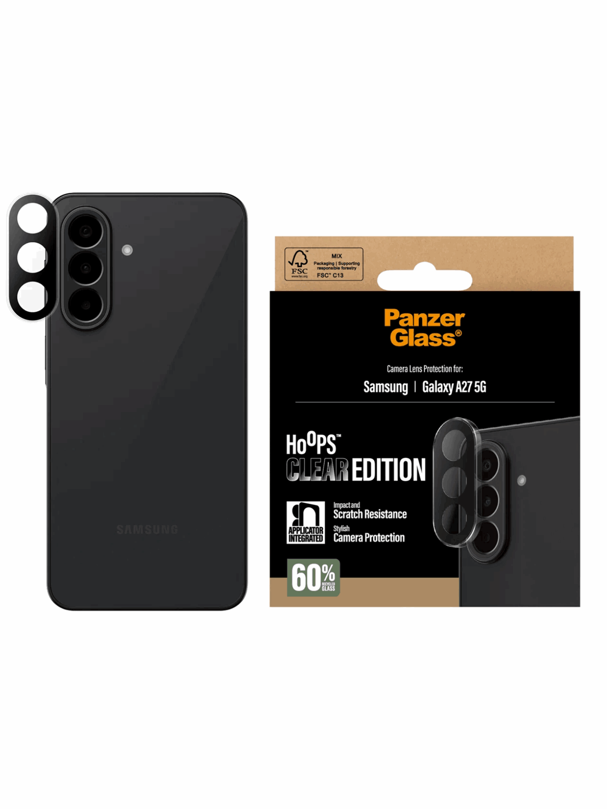 PanzerGlass Hoops Camera Lens Protector Transparent Samsung Galaxy A27