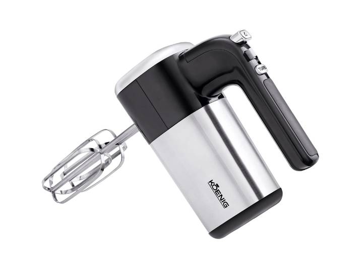 KOENIG Handmixer Steel Line , silber (schwarz, silberfarben), Mixer, Handmixer