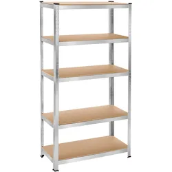 tectake Schwerlastregal - 180 x 90 x 40 cm, 1250 kg silber