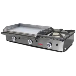 MBH - MAQUINARIA BAR HOSTELERIA MBH - Gasgrill Bratplatte 600x400 mm aus rektifiziertem Stahl für das Gaststättengewerbe. Fry Top für die Küche für Bar und Restaurant.