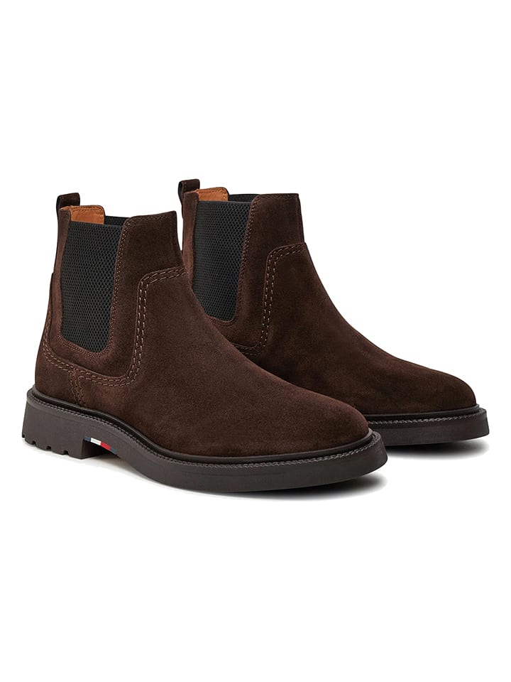 Tommy Hilfiger Shoes Leder-Chelsea-Boots in Braun - 43