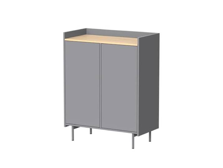 Vicco Kommode Velina, Grau, 80 x 103 cm mit 6 Fächern, zur Aufbewahrung von Haushaltsgegenständen geeignet