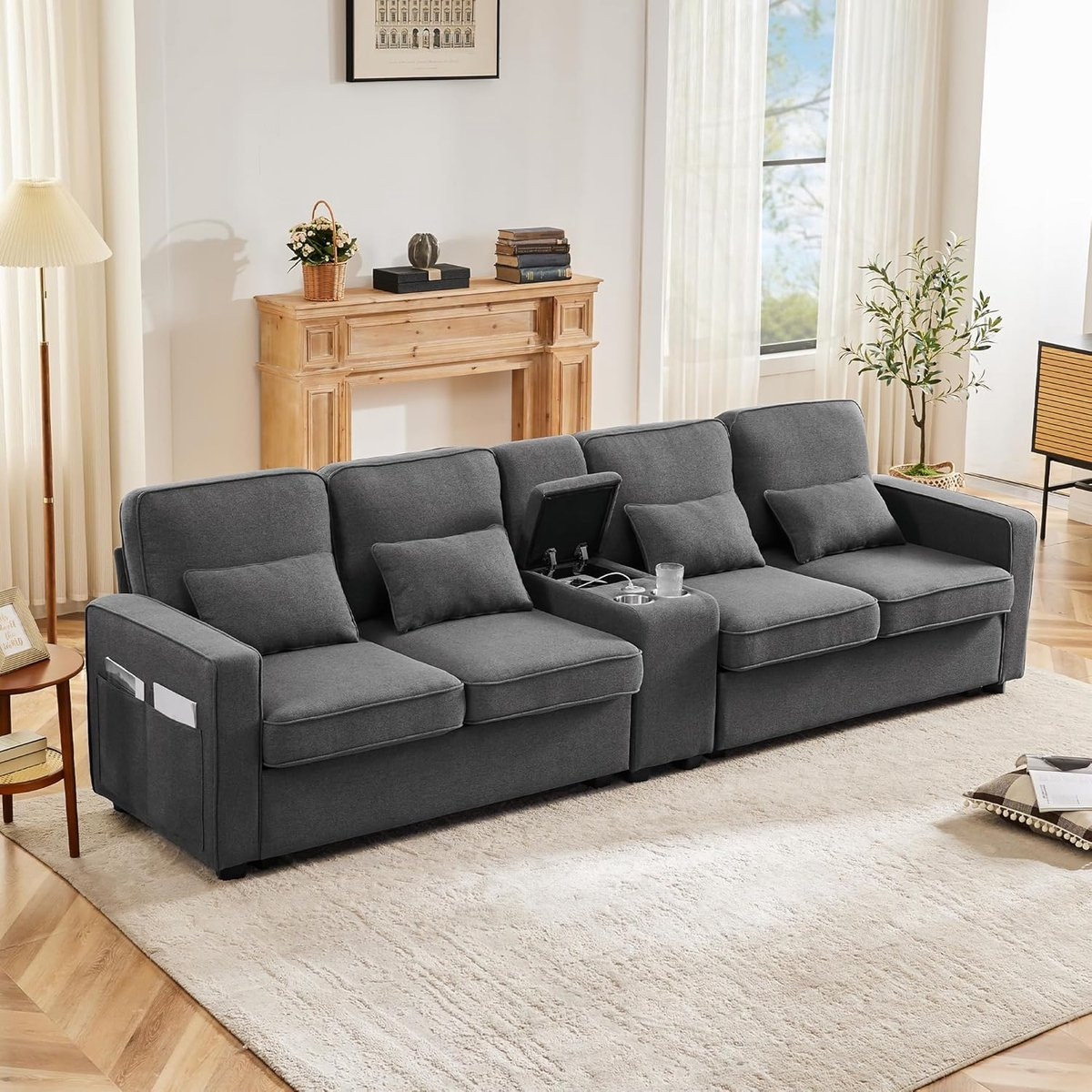 Luxe Linnen Bank Grijs Industrohome