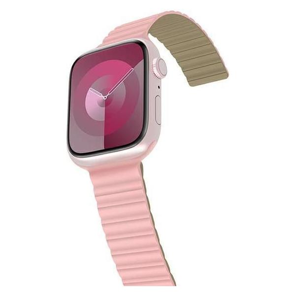 Araree pasek Silicone Link Apple Watch 38/40/41mm różowo-zielony/pink-khaki AR70-01908B (Silicon, Silikon) (AR70-01908B)