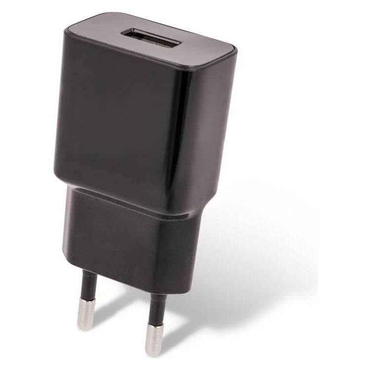 Setty Ladegerät 1x USB 2,4A schwarz + USB-C Kabel 1,0 m NEU (12 W, 1 Port) (GSM108852)