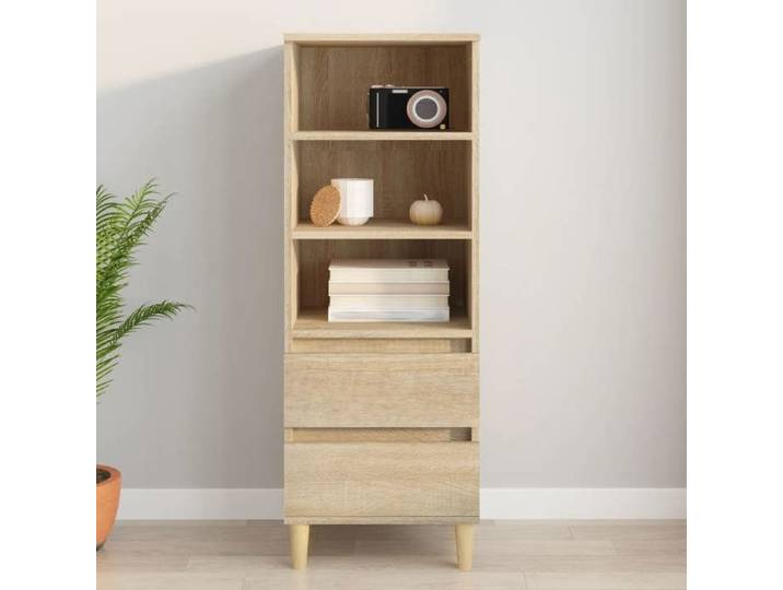 Buffet haut Commode salon Sideboard Chêne sonoma 40x36x110 cm Bois d'ingénierie A5227