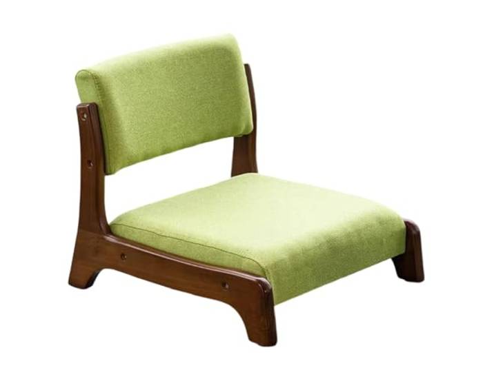 Stoolzfaid Tatami-Stuhl,Meditations-bodenstuhl Tragbarer,Japanischer Beinloser Bodensitzstuhl,Erkerfenster-Lazy Chair,Stuhlrückenstütze,bequemes Kissen,für Erkerfenster,Büro und Zuhause