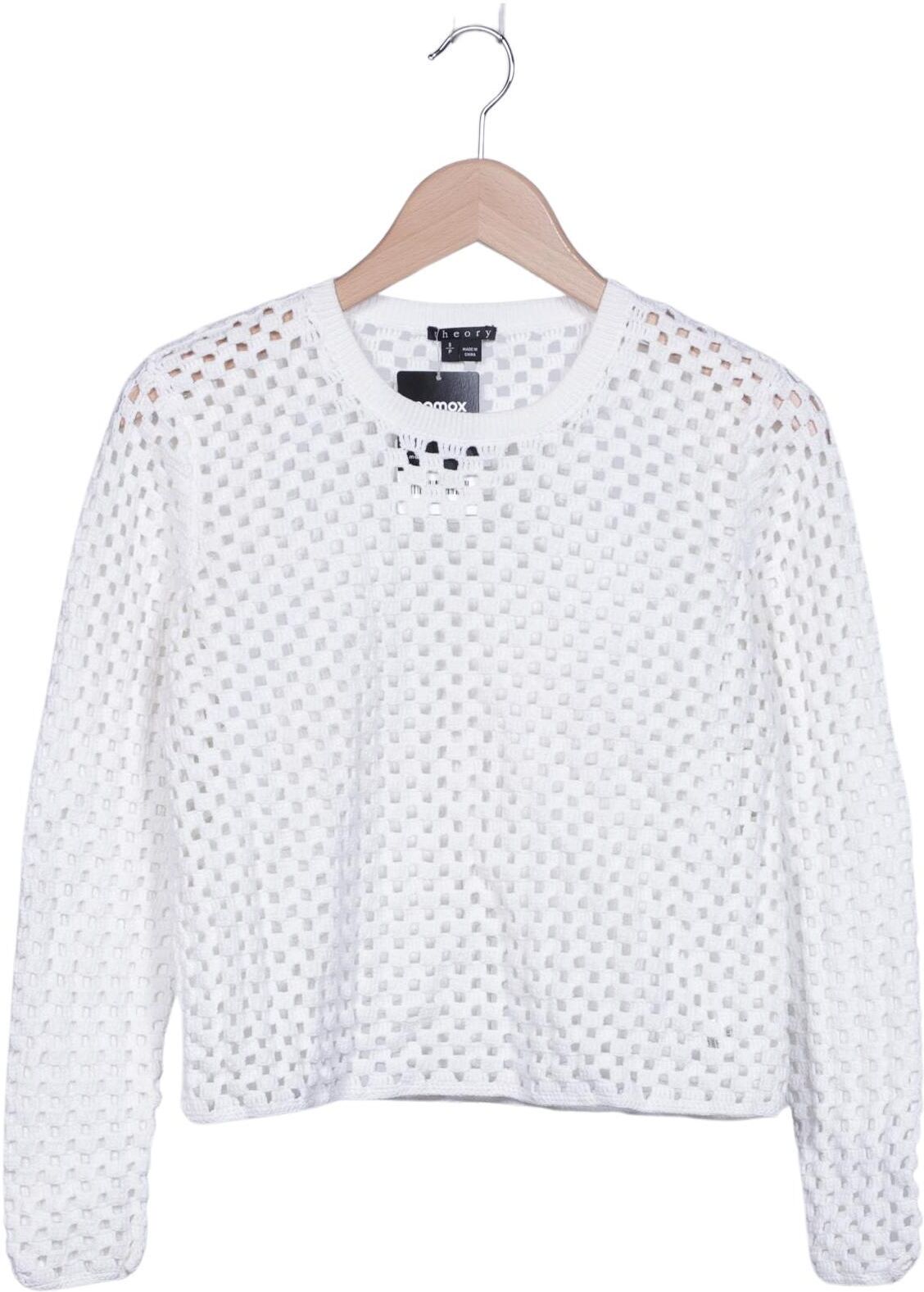 Theory Damen Pullover, Weiß, Gr. S, Synthetik / Baumwolle - Second Hand