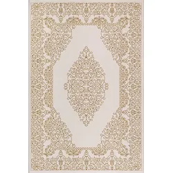 LÄUFER ERESMA Orient-Medaillon Polyester Creme 80 x 300 cm