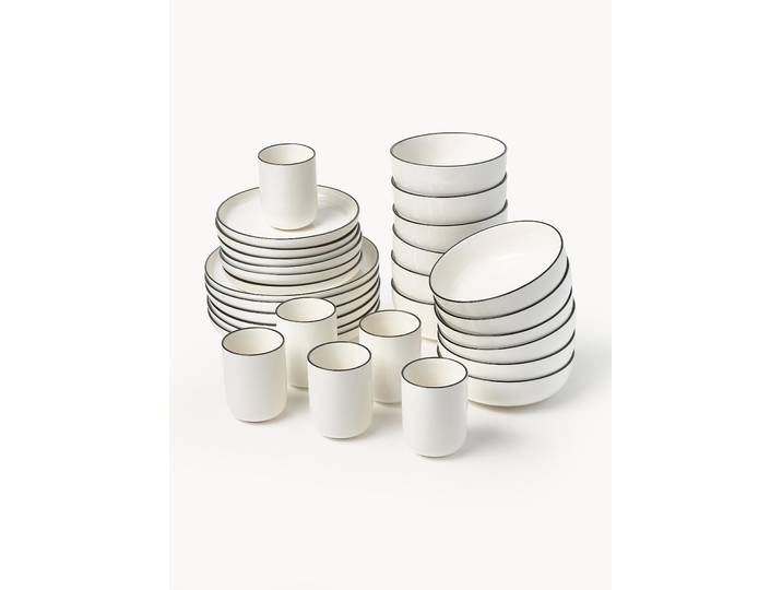 Porzellan-Geschirr-Set Facile, 6 Personen, 30er-Set