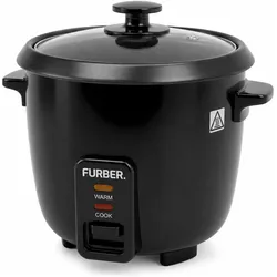 Furber Reiskocher REN 0.6 l, Schwarz, Dampfgarer + Reiskocher, Schwarz