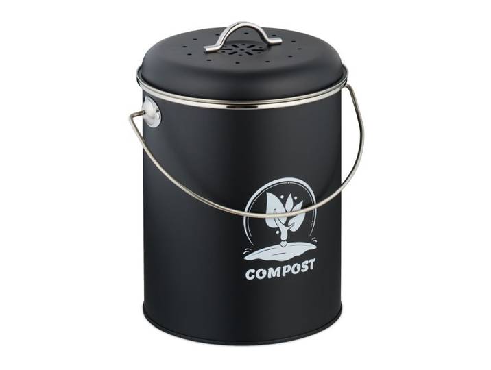 Relaxdays Komposteimer mit Geruchsfilter 5,5 Liter