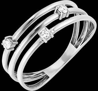 Edenly Ring Frische - Orion - WeiÃŸgold, 9 Karat, mit Diamanten