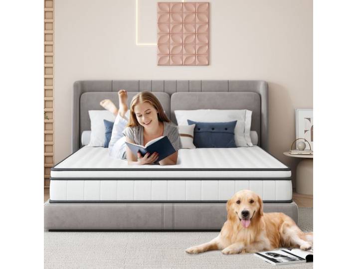 Matelas - Matelas à ressorts - 90x200cm - 25cm épaisseur Matelas orthopédique 7 zones - Dureté moyenne