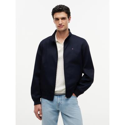 Blouson TOMMY HILFIGER "CLASSIC HARRINGTON", Herren, Gr. M, blau (desert sky), Web, Obermaterial: 100% Baumwolle. Futter: 100% Baumwolle, regular fit normal, Rippstrickbündchen, Jacken Blouson
