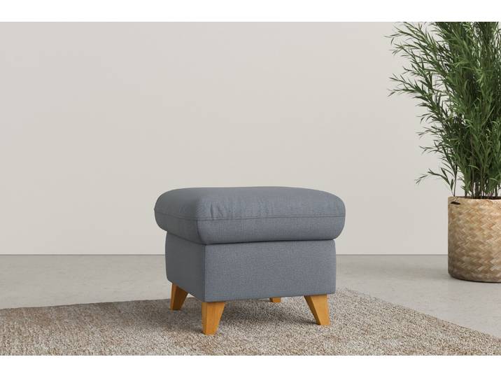 Polsterhocker HOME AFFAIRE Trelleborg , blau (blaugrau), B:58cm H:48cm T:58cm, 100% Polyester, Hocker, Polsterhocker, passend zur Serie Trelleborg , incl. Stauraum