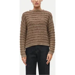 Langarm Strickpullover Braun 44