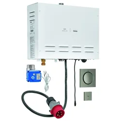 GROHE Dampfgenerator F-digital Deluxe 100751 400 V ohne Rohbau satin steel, 100751MS00 100751MS00