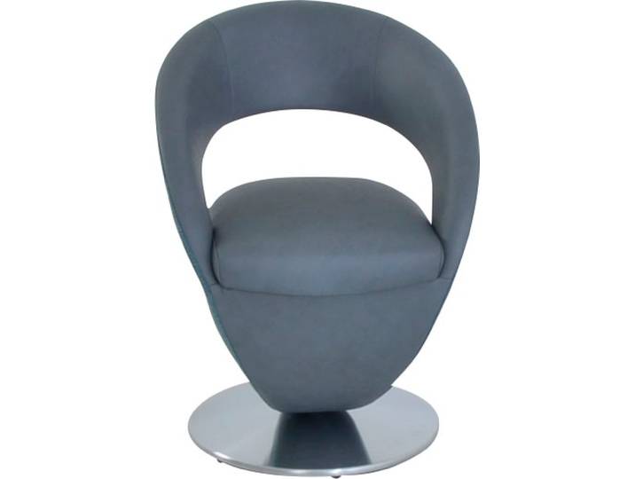Esszimmerstuhl K+W KOMFORT & WOHNEN Wave, Drehstuhl , blau (aqua 54, azure 54, edelstahloptik), B:62cm H:86cm T:61cm, Stühle, Esszimmerstuhl, Design-Drehstuhl, Drehteller in Metall edelstahloptik, Farbkombination