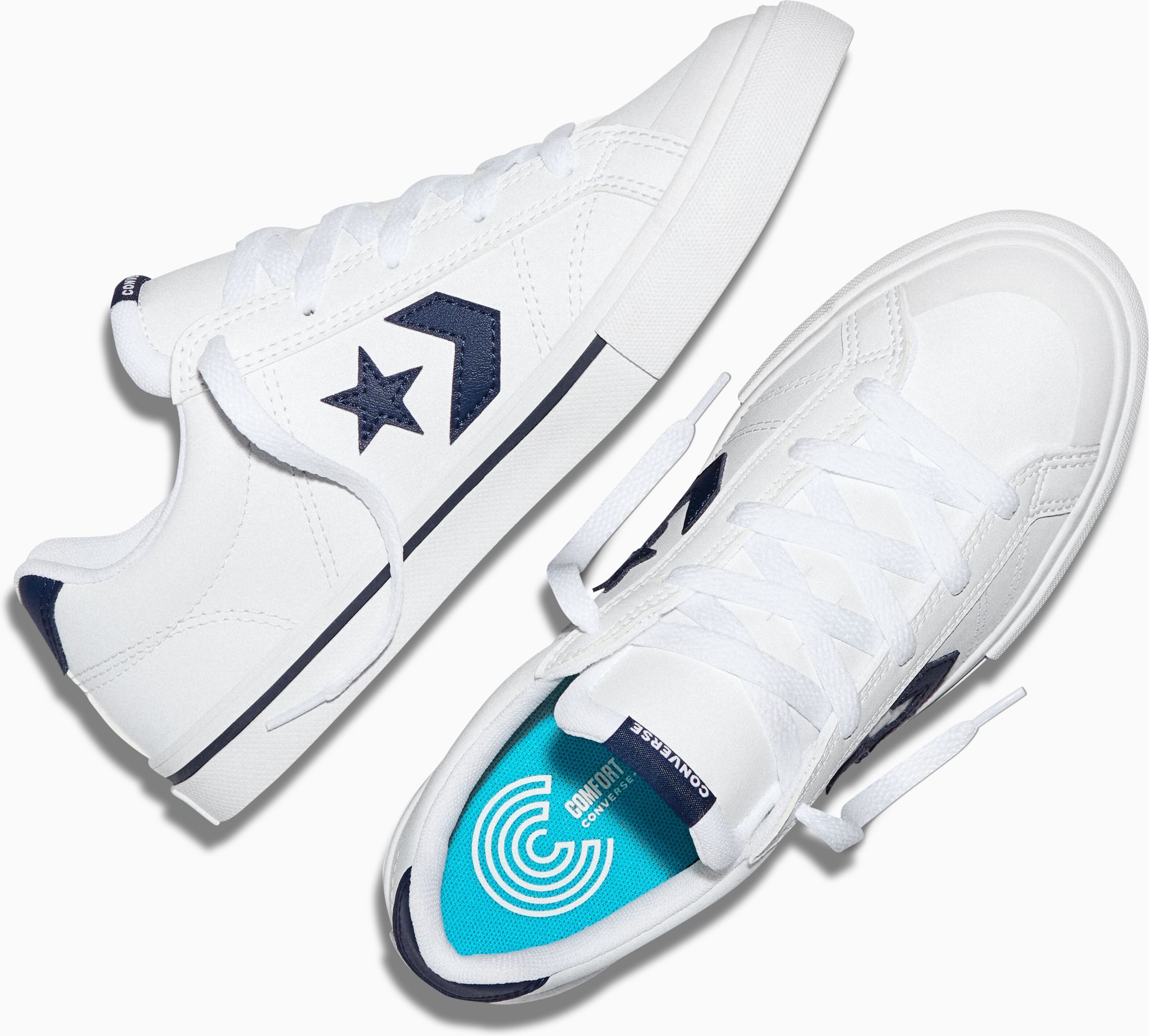 Sneaker CONVERSE "CONVERSE SPORT CASUAL", Kinder, Gr. 38, Synthetik, weiß (weiß, navy, weiß), Textil, Schuhe Sneaker