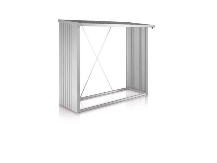 Biohort Kaminholzregal, Grau, Metall, 229x199x102 cm, Qualität aus Österreich, Kleinmöbel, Kamine & Zubehör
