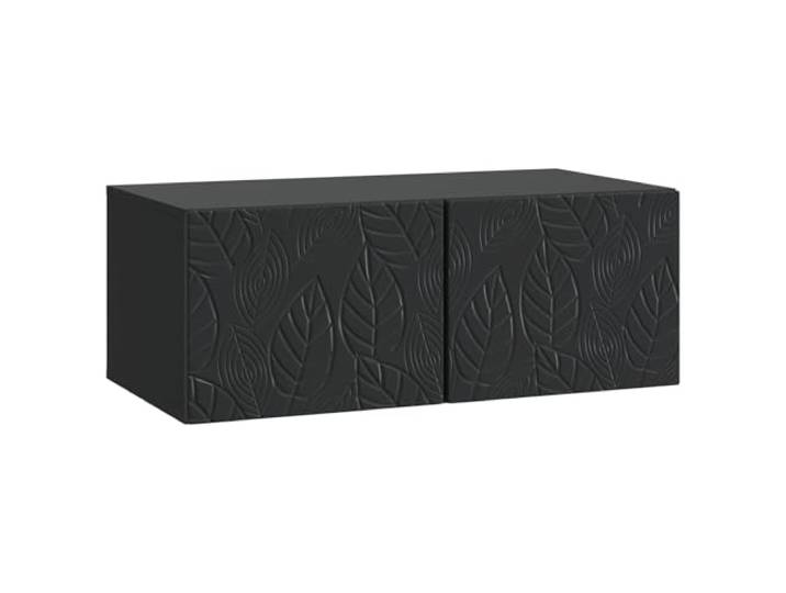 TV-Schrank zur Wandmontage 78,5 x 41 x 30 cm Schwarz aus technischem Holz 2 Türen, 90° Scharnier, Wandmontage, Vintage-Stil, Maximalgewicht 60 kg, nur für den Innenbereich