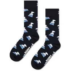 Happy Socks Something Fishy Sock Schwarz Baumwolle Gr 41/46