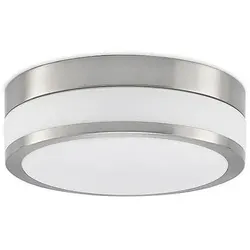 Brumberg Wand- und Deckenleuchte EREVAN, IP44, Ø 28cm, 2x E27, Opalglas / Stahl, Nickel matt BRUM-57181150
