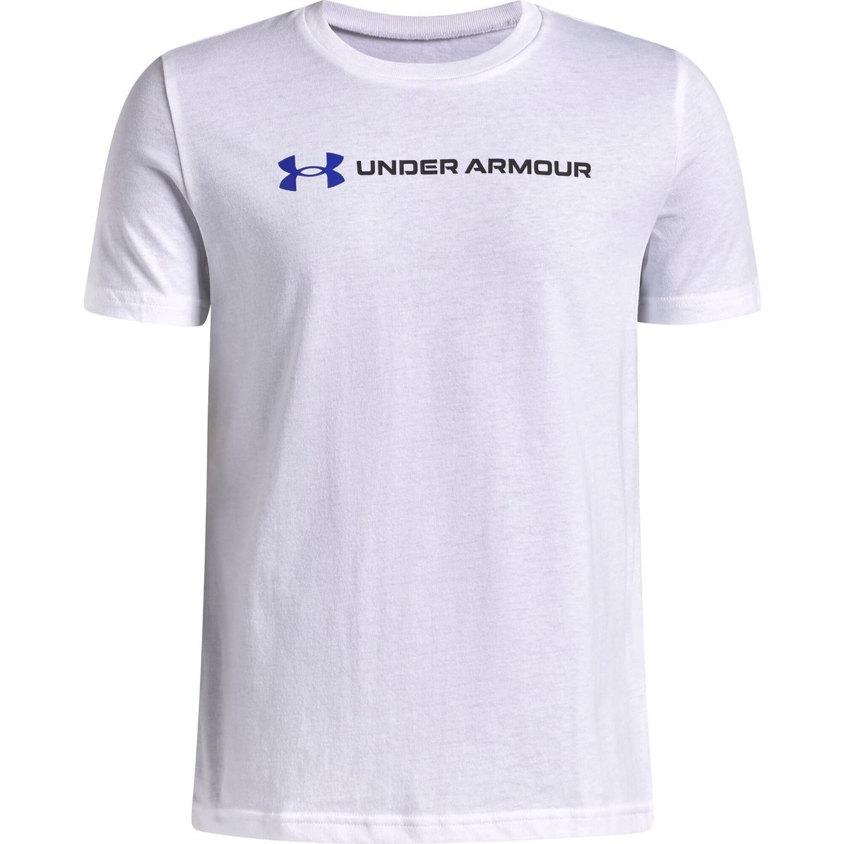Under Armour B Logo Wordmark SS white team royal (100) L 1389963-100-YLG