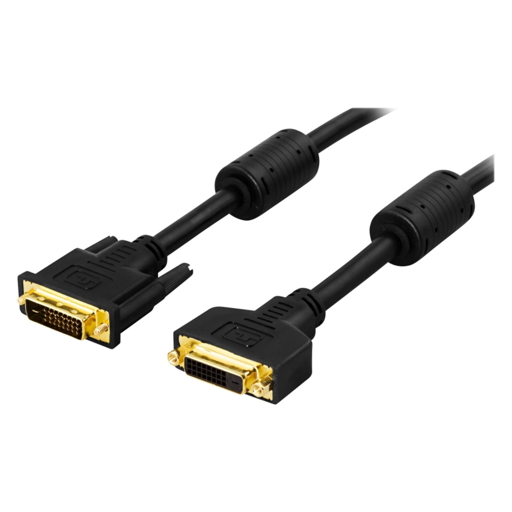 Deltaco DVI-602A DVI-Kabel 2 m DVI-D Schwarz (2 m) (DVI-602A)
