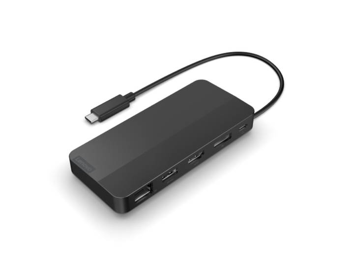 Lenovo 40B90100EU, Avec fil, USB 3.2 Gen 1 (3.1 Gen 1) Type-C, 1000 Mbit/s, Noir, Eclipse Black, 4K Ultra HD