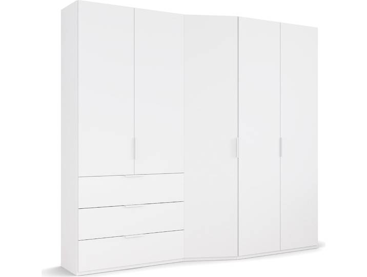 Drehtürenschrank, Holzwerkstoff, Alpinweiß, 247×222×60 cm, Soft-Close-Funktion, Klassisch, Rauch