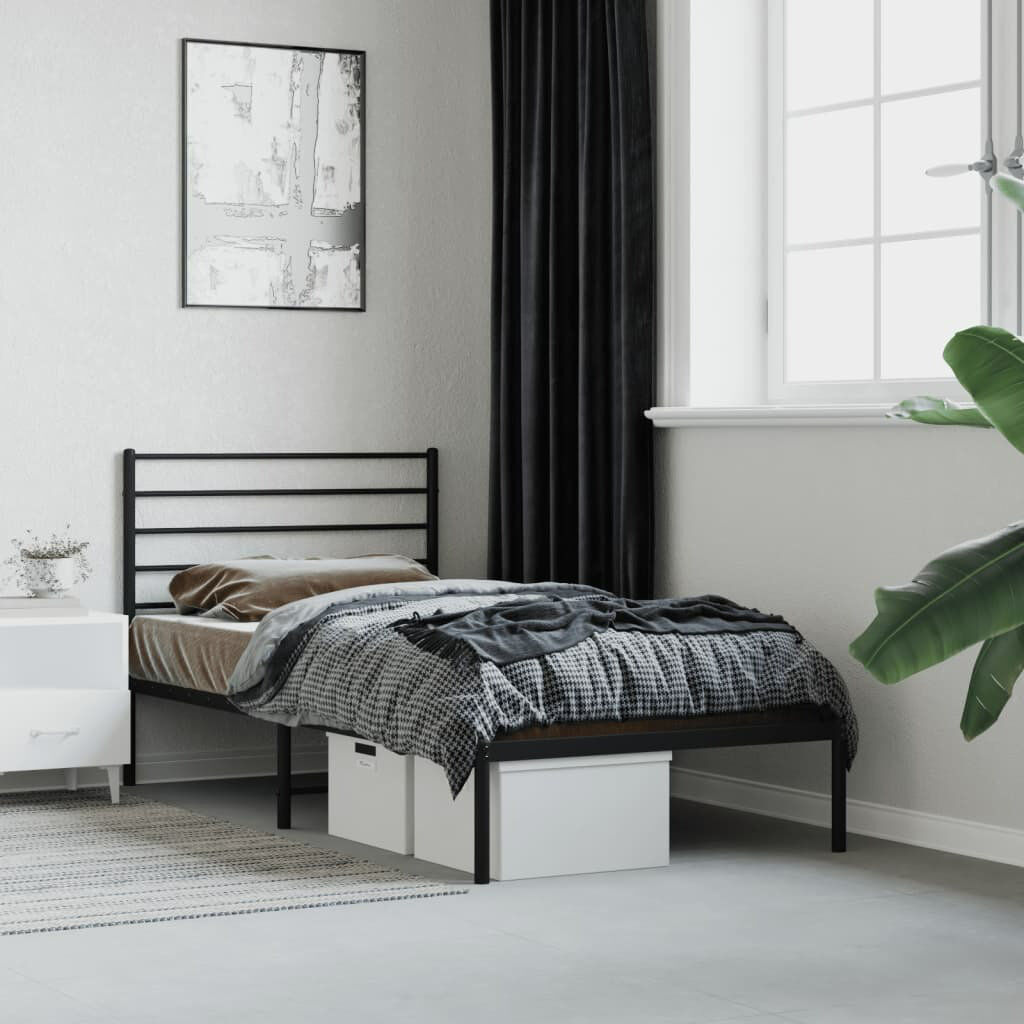 17 Stories Makahla Bed Black 107 x 203cm