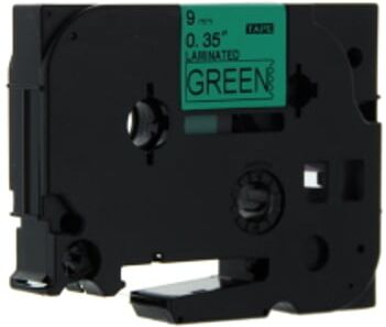 Q-Nomic TZe-721 cinta 9mm texto negro sobre verde (8M)