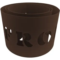 zaun|zu® Sichtschutzstreifen PREMIUM Frohe Weihnachten Braun 2,55m
