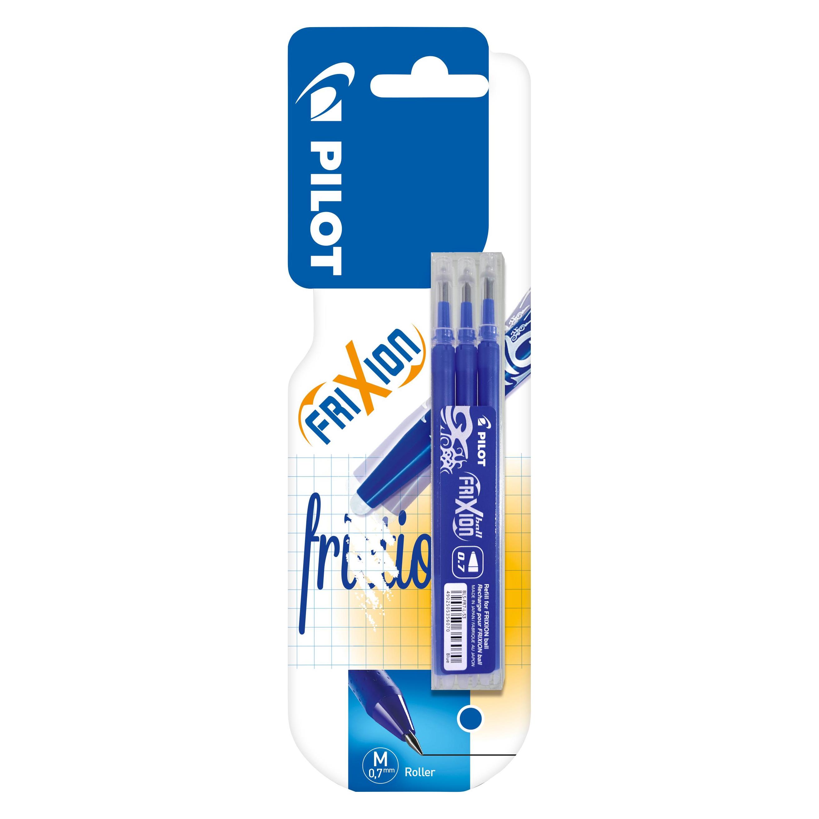 Pilot Frixion Ersatzmine 3er Set blau (Blau, 0.70 mm, 3 Stk.) (2261003B3)