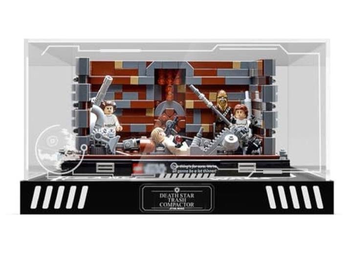 Caikbms Acryl Vitrine Kompatibel Mit Lego 75339 Death Star Garbage Crusher Modell, Integriertes Design, Acryl Modellbox, Transparente Staubschutzhülle (Nur Vitrine) A