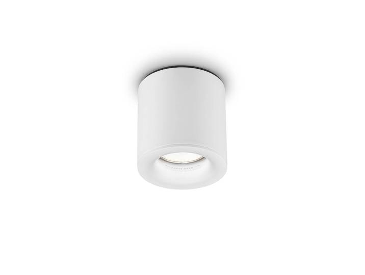 Helestra Lot Außendeckenleuchte, IP65, weiß Lot, dimmbar, weiß / opal, Aluminium, Modern