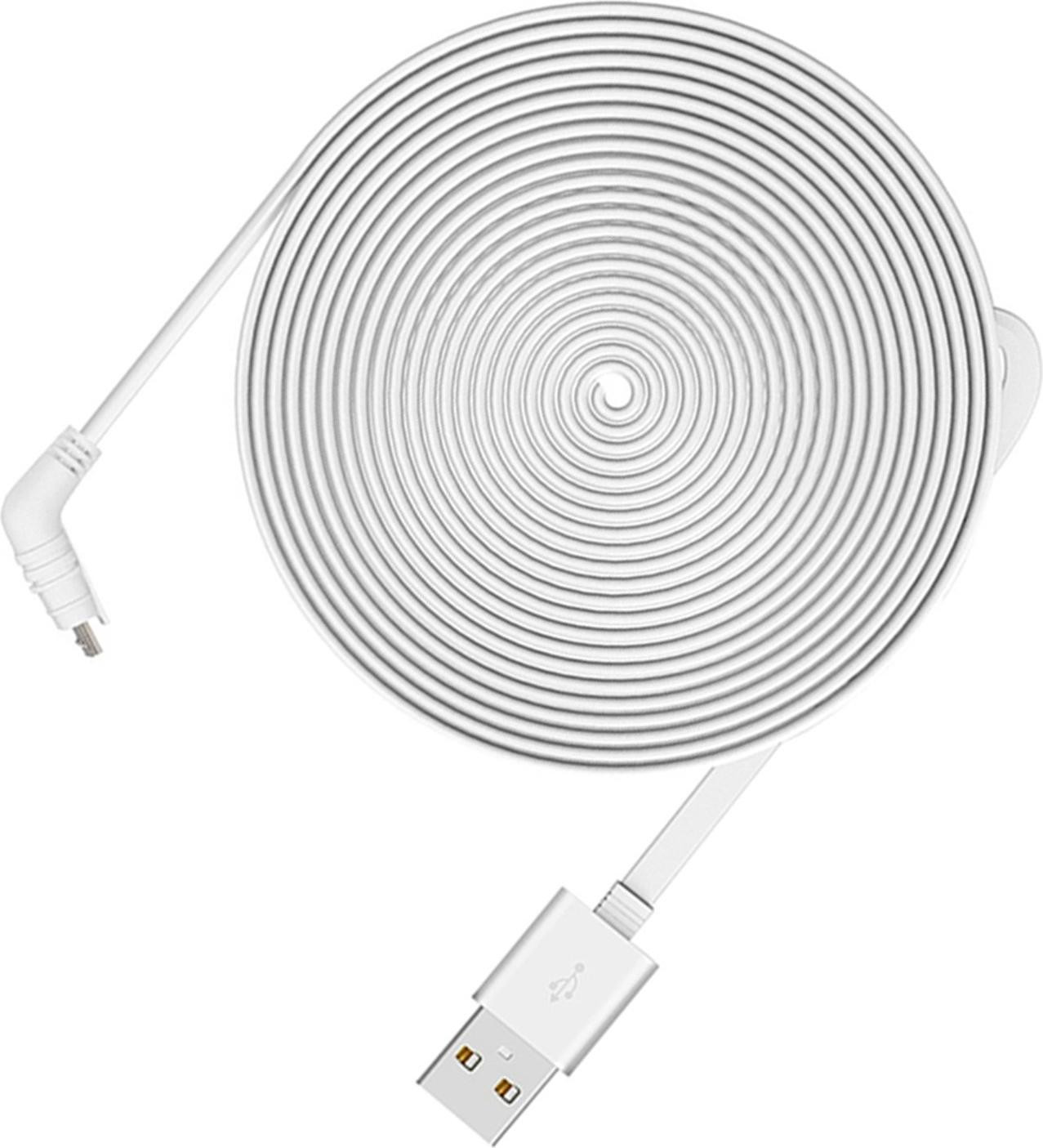 Gistuch Micro-USB laadkabel voor Arlo Pro, Pro 2 en GO, 9 meter, wit