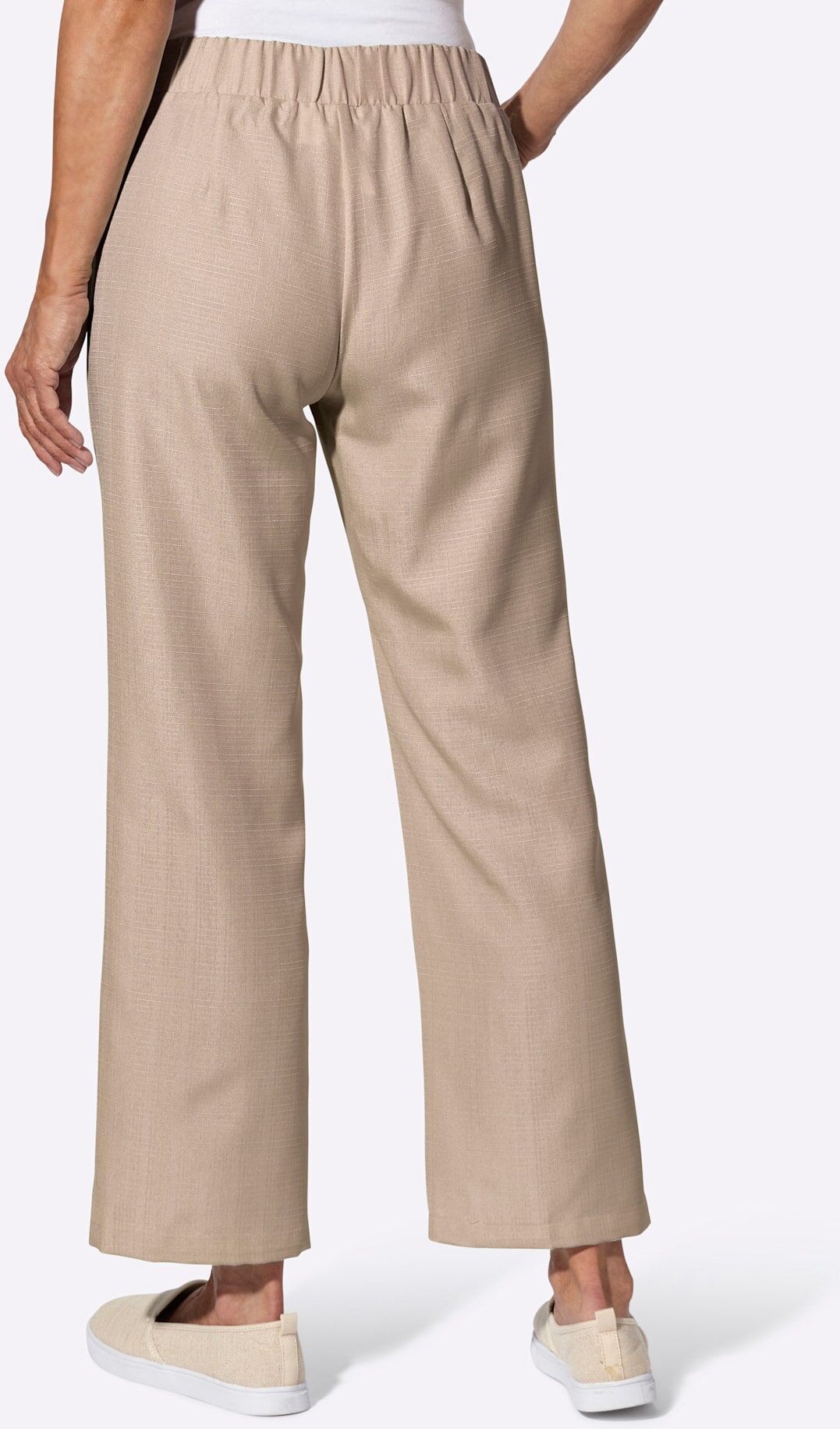Schlupfhose CLASSIC BASICS, Damen, Gr. 44, Normalgrössen, beige, 100% Polyester, unifarben, Hosen Schlupfhose beige 44, Normalgrössen