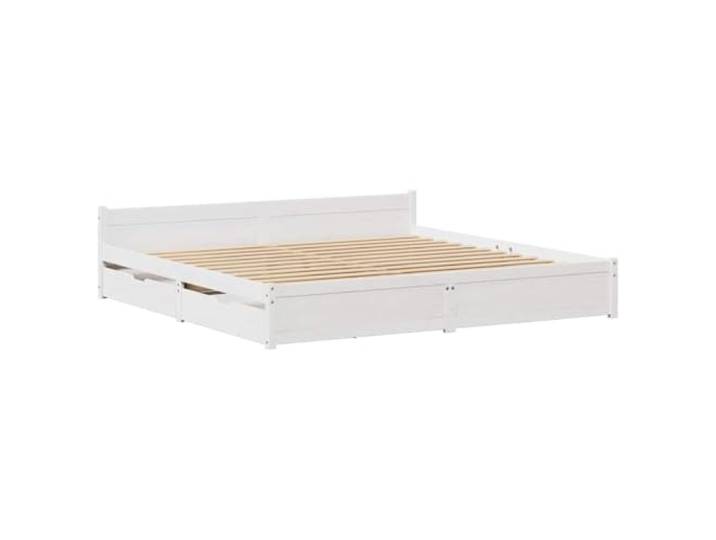 vidaXL Massivholzbett ohne Matratze Weiß 180x200 cm Kiefernholz