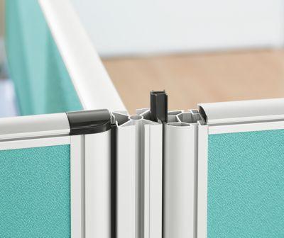 4 x 90° Winkelverkettung Schallschutz System 40, für Stellwandhöhe 1200 mm