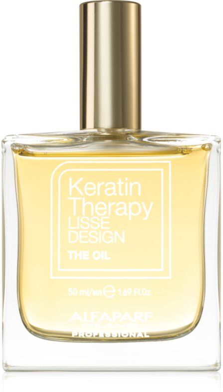 Alfaparf Milano Keratin Therapy Lisse Design huile nourrissante pour des cheveux brillants et doux 50 ml