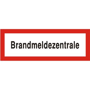 Abtec Hinweisschild DIN 4066, Folie, 29,7 x 10,5 cm, Feuerwehr, Brandmeldezentrale