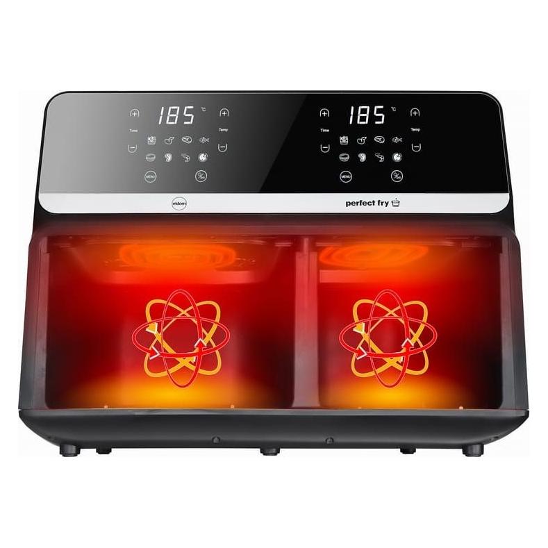 Eldom Clatronic FR 3804 H Doppel 8 l 2700 W Heissluftfritteuse Schwarz (9 l) (FR200)