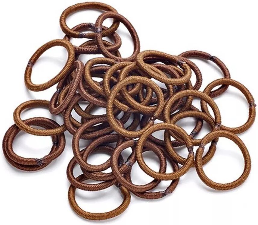 Trisa Haarschmuck - Mini-Haargummi, 36STK, Braun